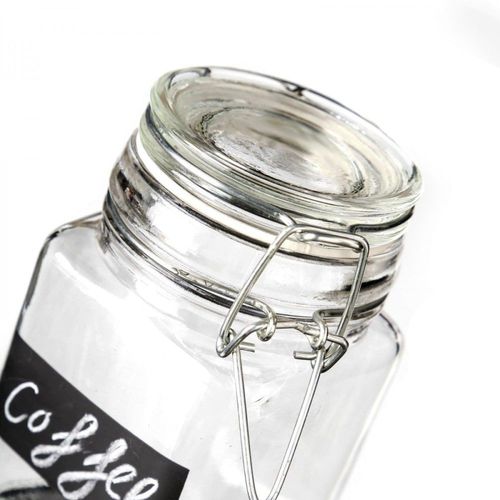 Bocal De Cuisine En Verre Avec Étiquette H11,6cm