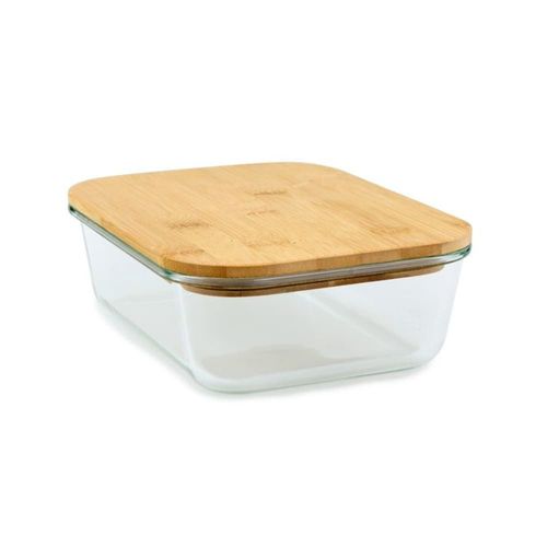 Plat En Verre Avec Couvercle En Bambou 1520 Ml