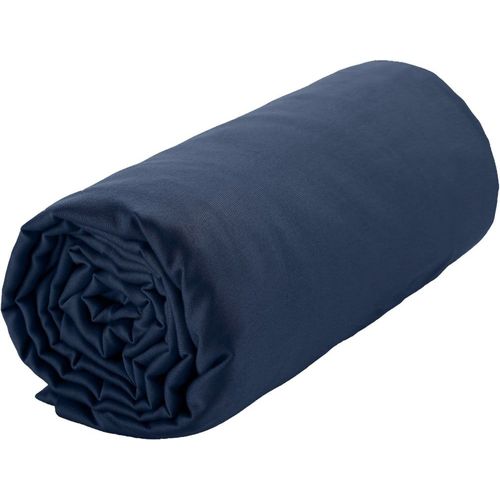 Drap Housse En Satin De Coton Bleu Marine 140x190 Cm