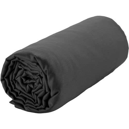 Drap Housse En Satin De Coton Noir Opaque 140x190 Cm