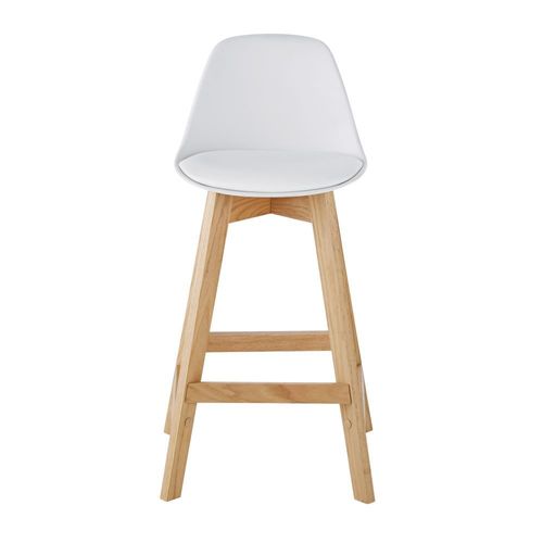 Chaise Pour Îlot Central Style Scandinave Blanche Et Chêne H66