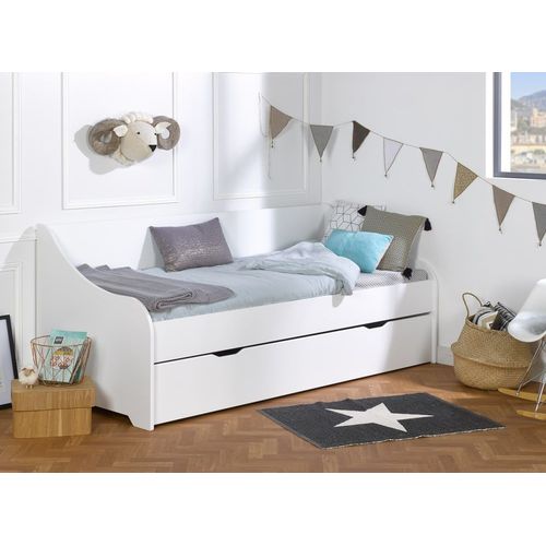 Lit Gigogne Banquette 80x200 Blanc