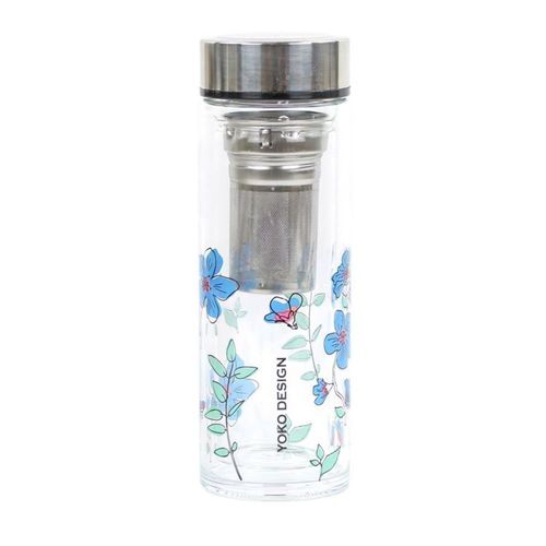Theiere En Verre Double Paroi Par'tea 350ml Roses