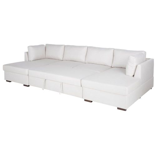 Canapé Panoramique Convertible 7 Places Beige