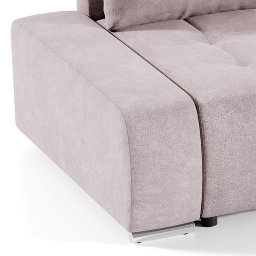 Canapé D'angle Convertible Droit 4 Places Stratifiés Rose
