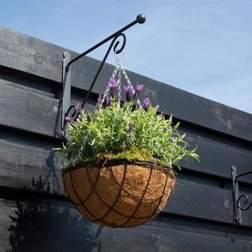 Panier suspendu métal noir 30 cm