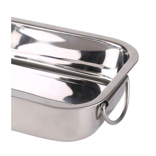 Plat À Lasagne Inox Avec Poignées - 27.5x20x5.5cm