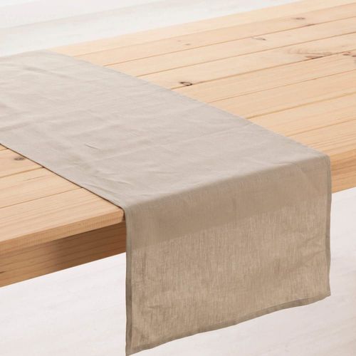 Chemin De Table En Lin Marron