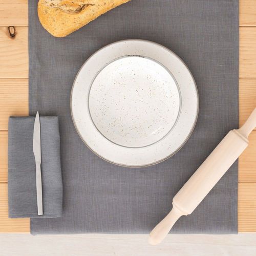 Chemin De Table En Lin Anthracite
