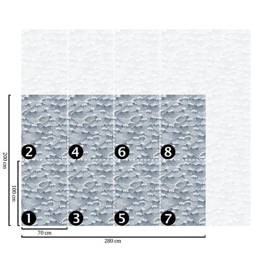 Papier Peint Mer,papier écologique fin,200x280cm,8 feuilles