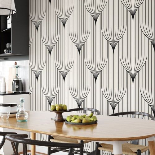 Papier Peint Art Déco,papier écologique fin,200x280cm,8 feuilles