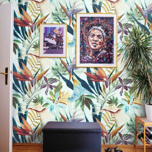 Papier Peint Tropical,papier écologique fin,200x280cm,8 feuilles