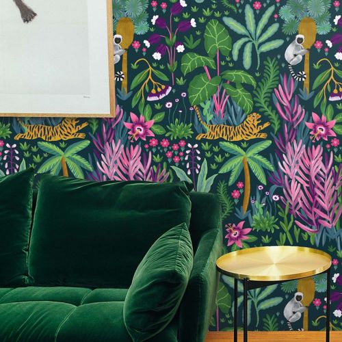 Papier Peint Jungle,papier écologique fin,200x280cm,8 feuilles