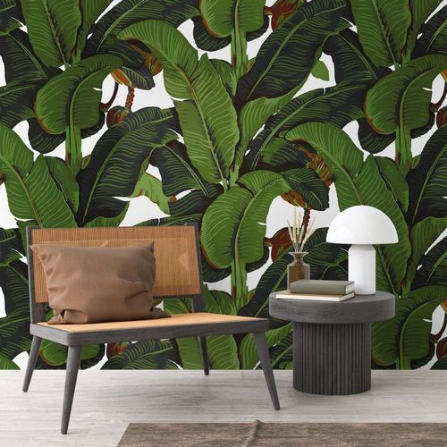 Papier Peint Bananier,papier écologique fin,280x200 cm, 8 feuilles