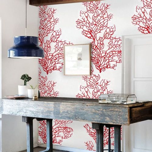 Papier Peint Coral,papier écologique fin,200x280cm,8 feuilles