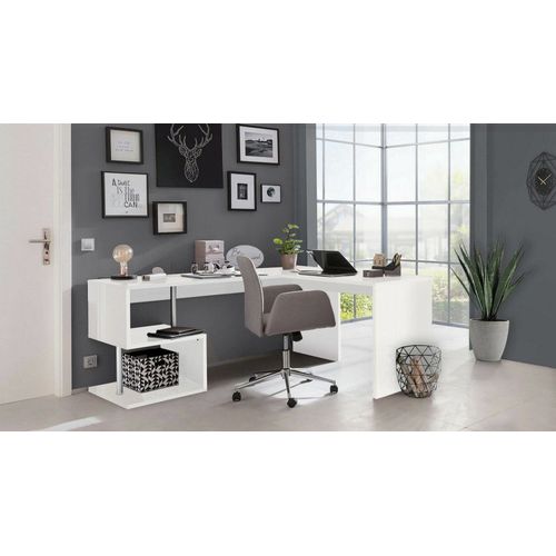 Bureau Effet Bois Blanc 160x60 Cm