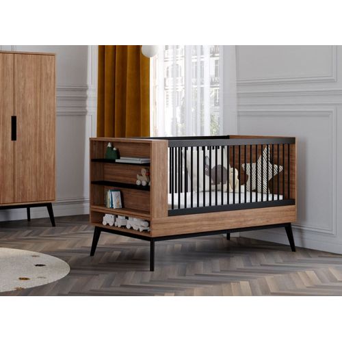 Lit Bébé Évolutif 70x140 Vintage Noyer
