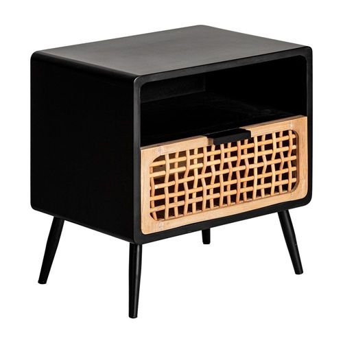 Table Chevêt En Bois De Sapin Brun Clair 48x35x51 Cm