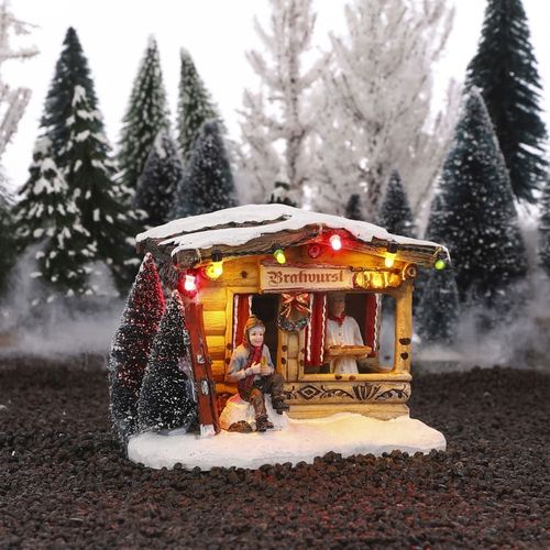 Village de noël miniature étal de bratwurst H10