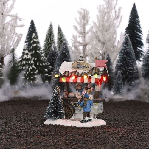 Village de noël miniature stand de bonbons H10