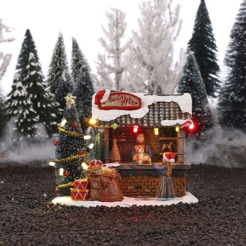 Village de noël miniature étal de cadeaux H11