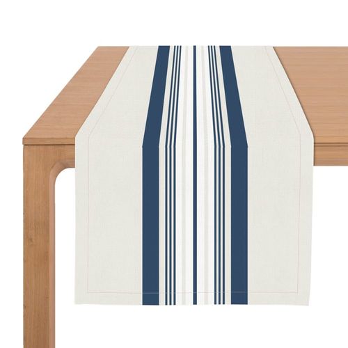 Chemin De Table Coton Bleu 50x155