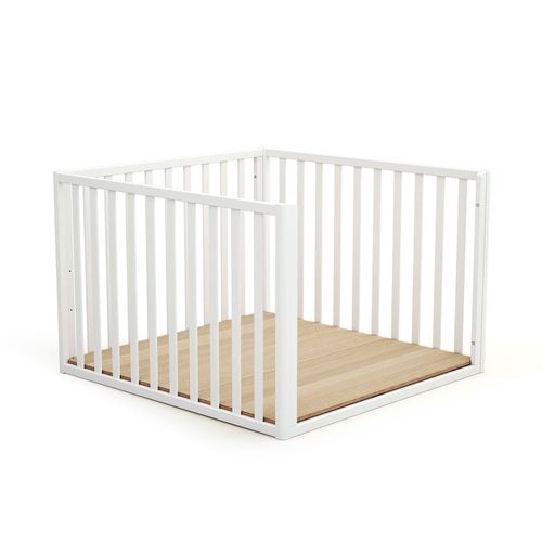 Parc Bébé Évolutif En Bois Blanc 100 X 100 Cm