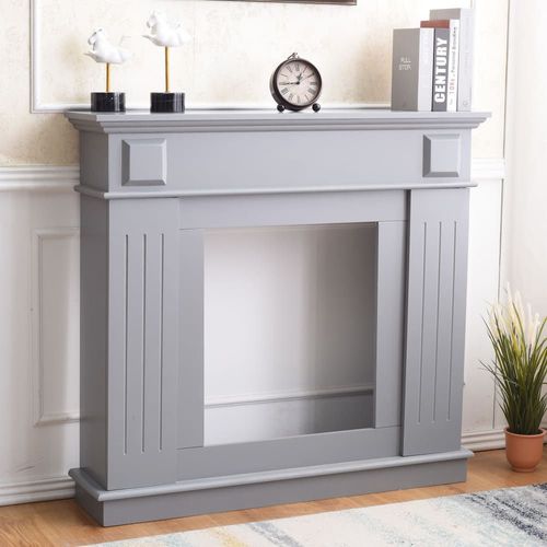 Encadrement de cheminée décorative 109x26x100 cm gris