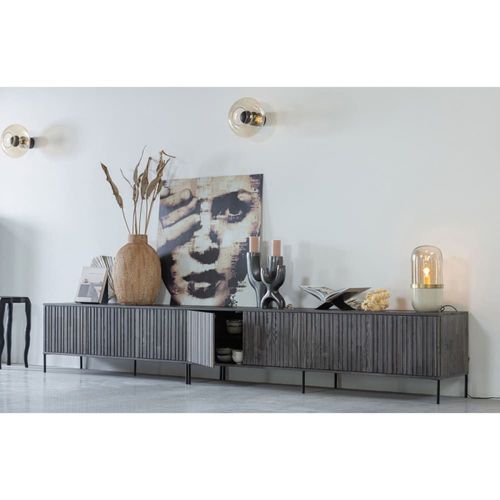 Meuble Tv En Bois De Frêne Expresso 150 Cm