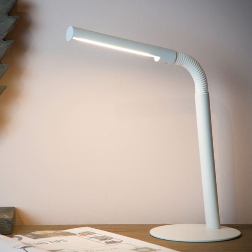 Lampe De Bureau En Métal Blanc