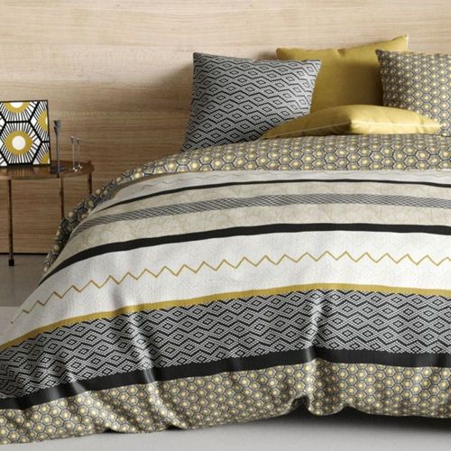 Parure De Lit En Coton Gris 260x240 Cm Cm
