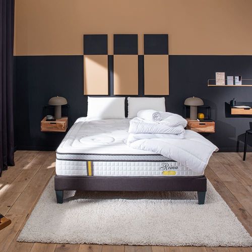 Pack 160x200 cm Matelas Ressorts + Sommier + Accessoires