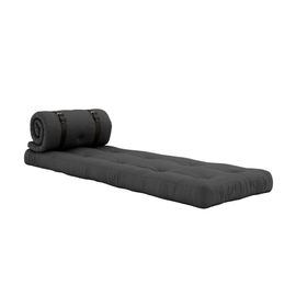 Matelas futon et pouf 2 en 1 anthracite 70x200