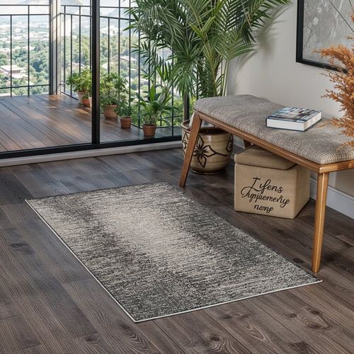 Tapis D'extérieur/Intérieur Noir/Ivoire 80x150
