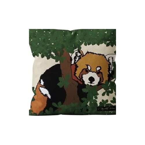 Housse De Coussin Panda Roux 40x40cm