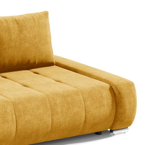 Canapé Convertible 3 Places Stratifiés Jaune