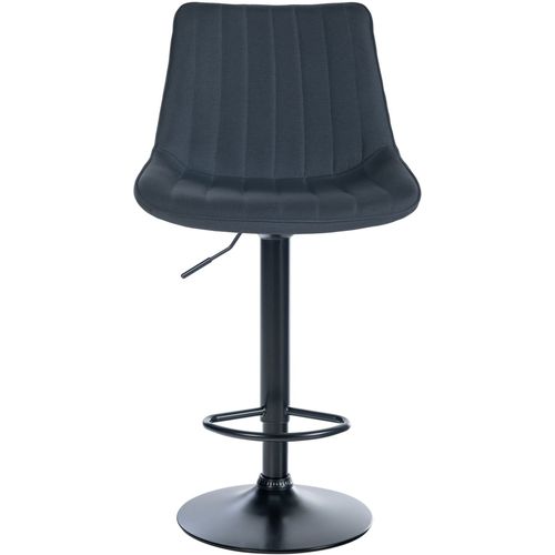 Tabouret De Bar En Tissu Ajustable Pivotant Tissu Gris Foncé