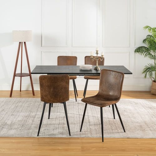 Ensemble Table Extensible 120-160 Et 4 Chaises Style Scandinave Retro