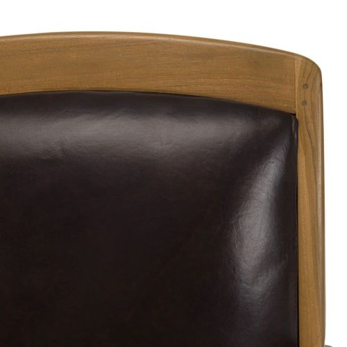 Fauteuil En Teck Et Cuir Marron