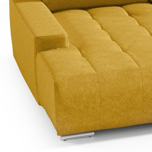 Canapé Panoramique 5 Places Convertible Coffre Stratifiés Jaune