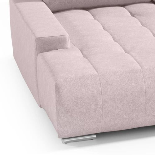 Canapé Panoramique 5 Places Convertible Coffre Stratifiés Rose