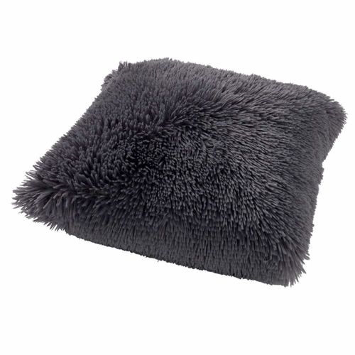 Housse De Coussin Fluffy - Gris 60x60 Cm
