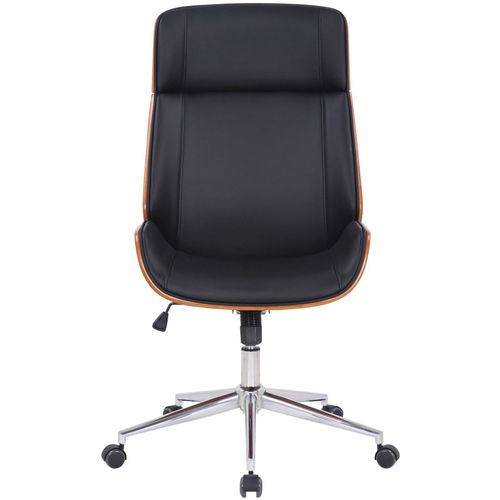 Chaise De Bureau Réglable En Pvc Et Synthetique Noyer / Noir