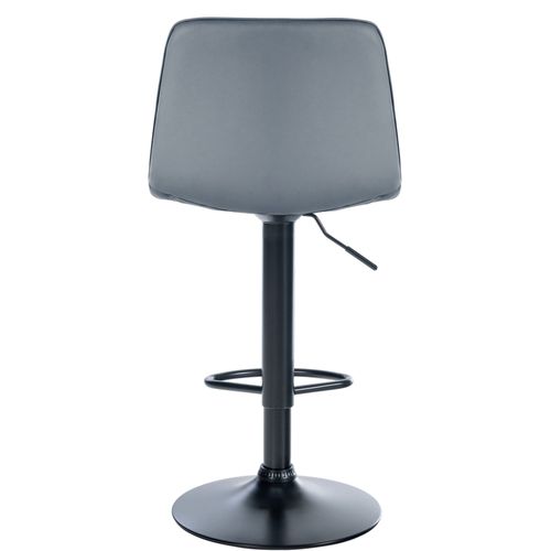 Tabouret De Bar Ajustable Pivotant En Similicuir (Pvc) Gris