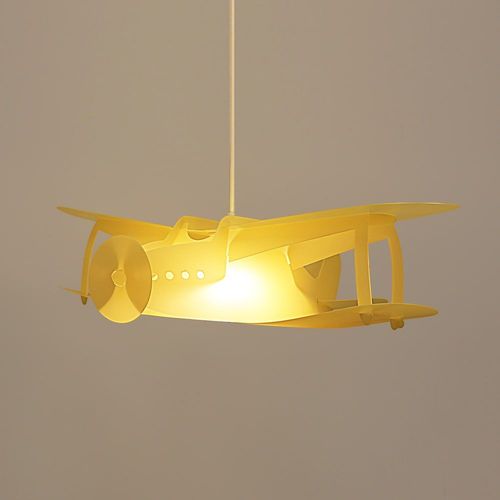 Suspension Enfants Avion Jaune 50cm