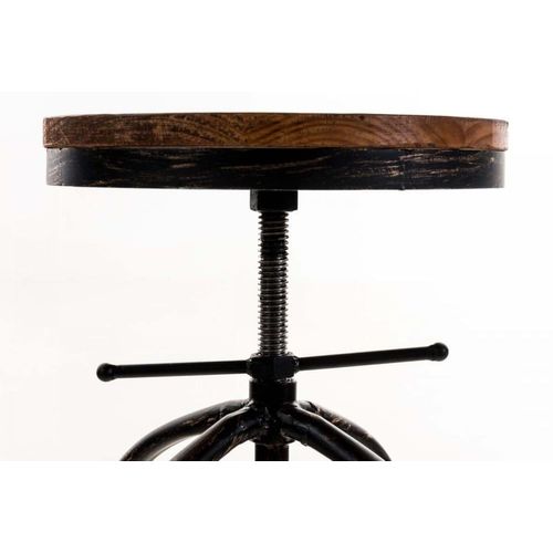 Tabouret De Bar Industriel Réglable En Métal Bronze