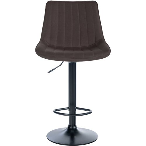 Tabouret De Bar En Tissu Ajustable Pivotant Tissu Taupe