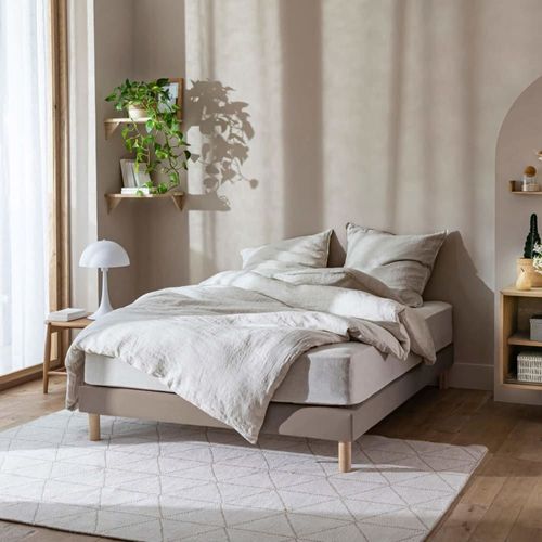 Cache Sommier Coton Jersey Taupe 200x200