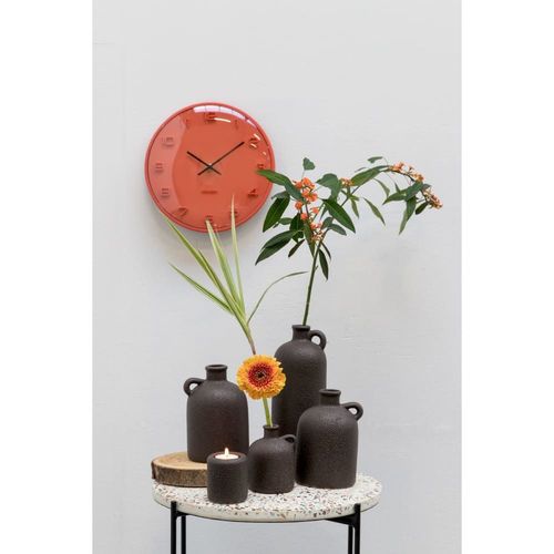 Bougeoir en céramique design brut diam.7 cm noir
