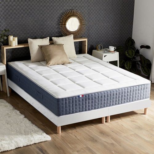 Pack ressort 7 zones mémoire de forme sommier couette oreiller 180x200